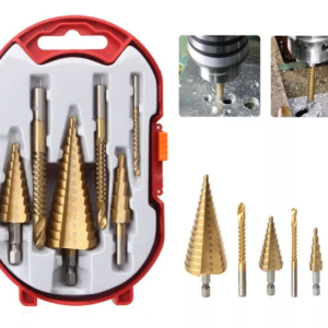 Juego de 6 Brocas Escalonada de Titanio